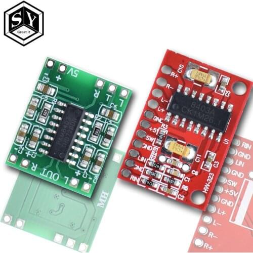 1PCS Great IT 3W*2 Mini Digital Power Audio Amplifier Board DIY Stereo USB DC 5V Power Supply PAM8403 for Arduino