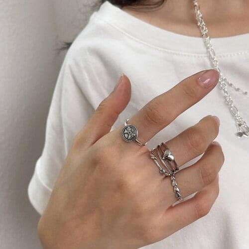 1PC Authentic 925 Sterling Silver Fine Jewelry Heart /Bowknot/Knot Ring Fashion C-J1615