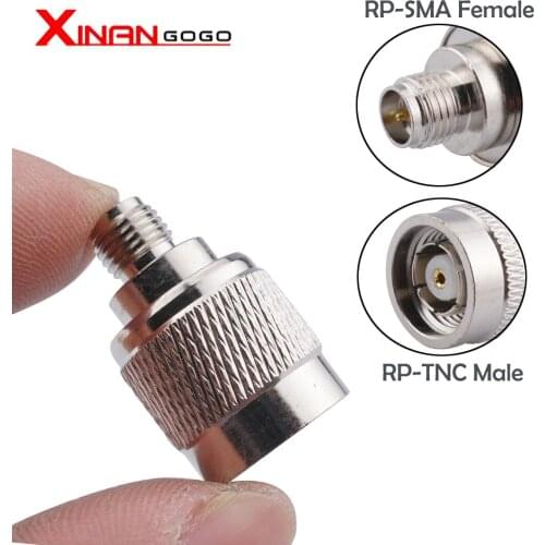 1Pcs RF Connector RP TNC Male to RP SMA Female Coaxial Adapter SMA to TNC