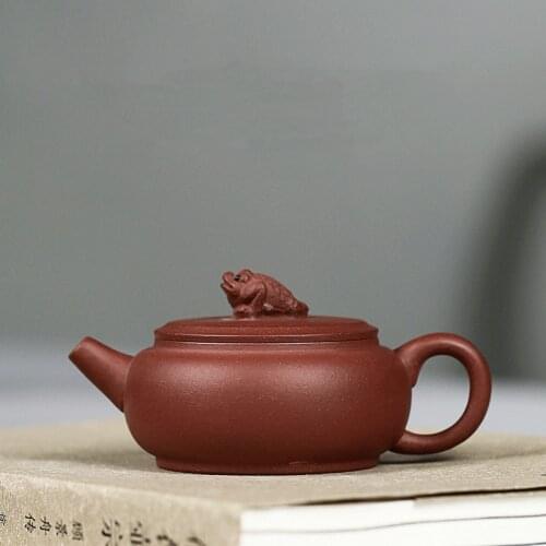 110ml Yixing Purple Clay Teapot Raw Ore Purple Mud Lucky Fortune Tea Pot Drinkkware Kung Fu Tea Set Zisha Pots for Birthday Gift