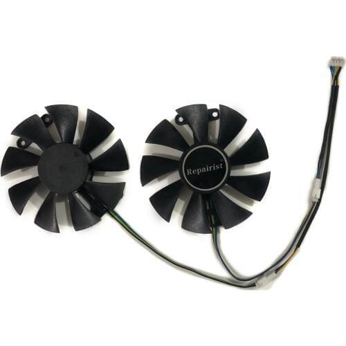 2pcs/set Geforce GTX950 GTX960 GPU Graphics Cards Cooler VGA Fan For Zotac GTX 950/960 AMP Video Card As Replacement