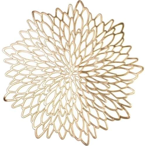 80% Hot Sale 38cm Round Hollow Flower Coaster Table Bowl Dish Pad Mat Placemat Party Decor