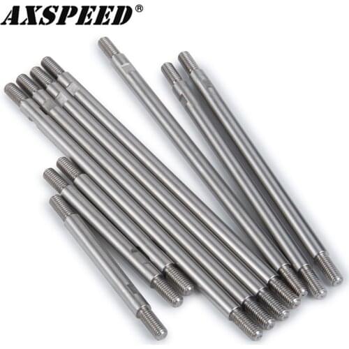 AXSPEED 10PCS Stainless Steel Link Rod 324mm Wheelbase Unassembled Kit for 1/10 RC Crawler Traxxas TRX4 Upgrade Parts