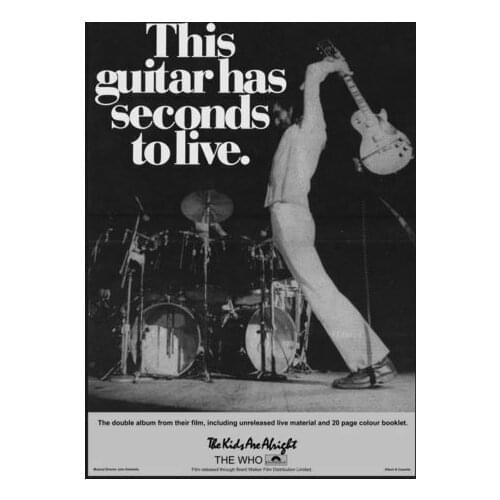 B032 The Who This Guitar Has Seconds To Live Music Silk Cloth Poster Art Bedroom Decoration