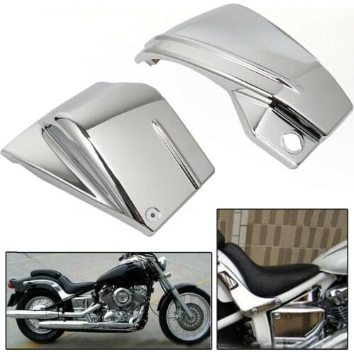 Motorcycle Chrome ABS Battery Side Covers For Yamaha V-Star DragStar 650 XVS650A Custom