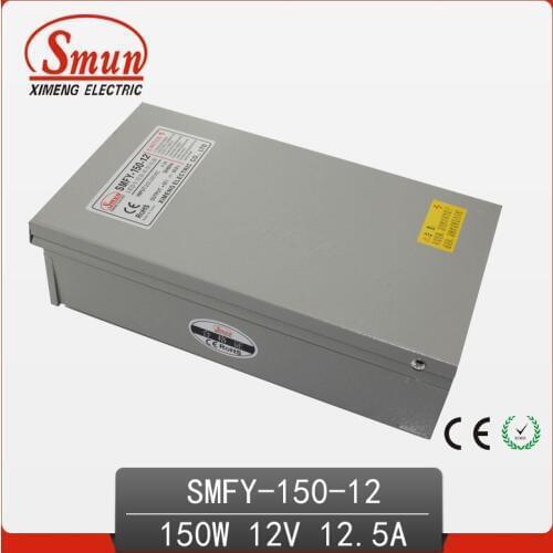 CE RoHS Approved 150W Metal Case Single Output Reliable Rainproof Switching Power Supply SMPS 150W 12V 12.5A (SMFY-150-12)