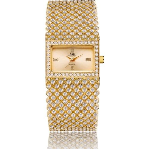 New Ladies Fashion Casual Bracelet Watch Japanese Movement Quartz Watch Diamond-Studded Stainless Steel Womens Watch Gift Watch