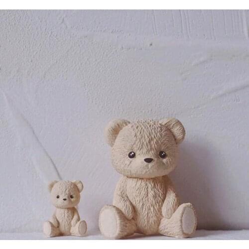 Honey bear plaster mold Silicone Molds for Aromatherapy Gypsum 3D Bear Baby Cement Decor Clay Mold