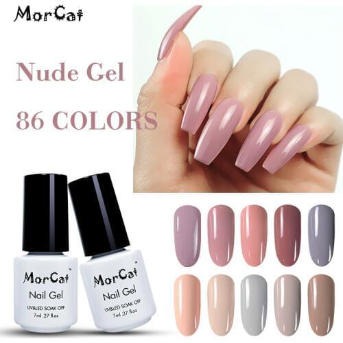 MorCat Gel Nail Polish UV 7ml Nude Pink Color Gel Polish Soak Off Nail Gel Varnish Lacquer Nail Art Vernis Semi Permanant UV