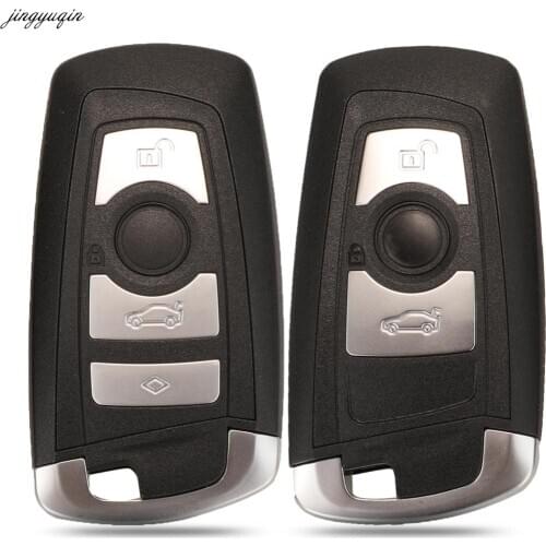 Jingyuqin Remote Car Key Case Shell For BMW 3 5 7 Series X1 X3 X5 X6 1360 3/4 Buttons Smart Replacement Fob