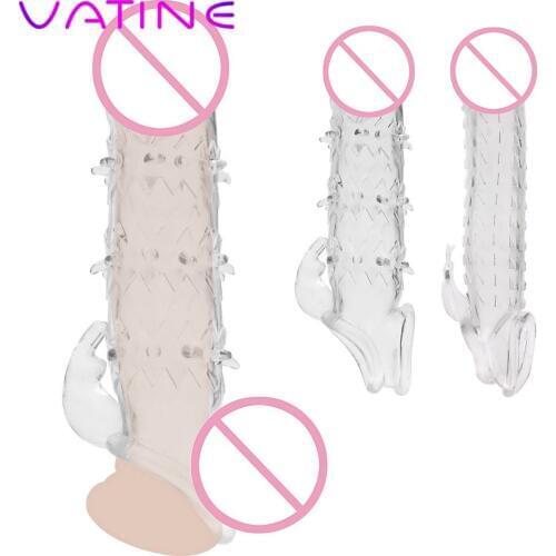 VATINE Penis Ring Delayed Ejaculation Enlargement Erotic Chastity Reusable Cock Sleeve Sex Toys For Men Adult Products