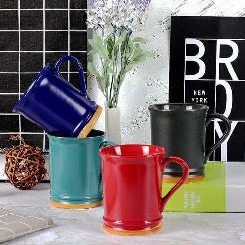 Retro Fashion Ceramic Mug Multi Color Milk Drink Glass Drinkware With Handle For Home Use As A Gift For Mom And Girlfriend