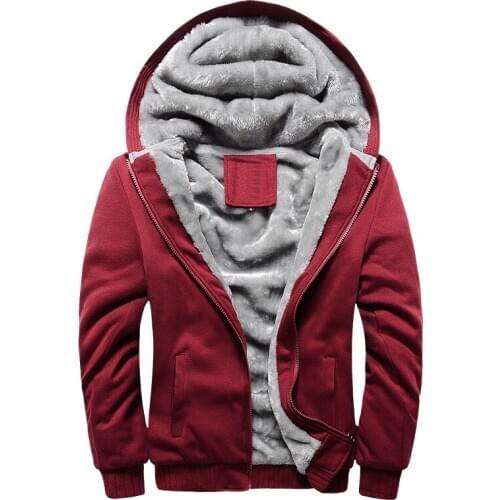 Winter Thickness Fleece Men Sport Jacket Long Sleeve Hoodie Running Jogging Fitness Workout Casual Coat Sweatshirt Sportswear