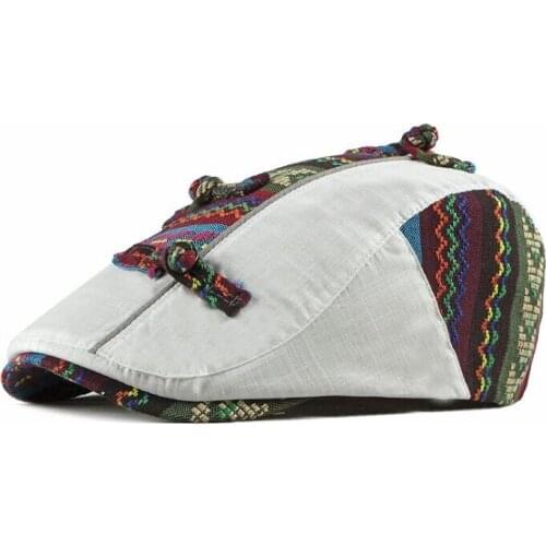 Summer adult casual cotton knot truck driver hat new popular mens adjustable beret