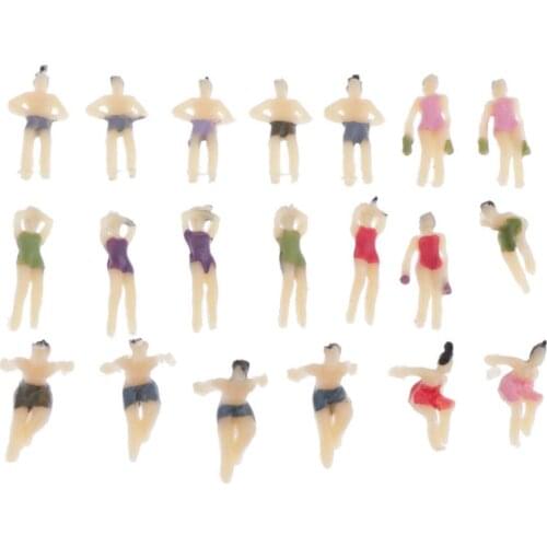 20pc 1:150 N Scale People Mixed Figures Beach Figure Miniature Model Supply