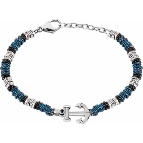 Runda Fashion Anchor Bracelet for Mens Stainless Steel O Bracelets Jewelry