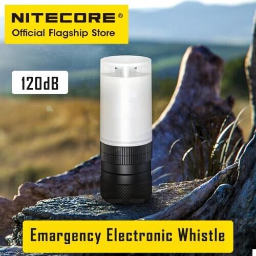 NITECORE NWE30 Emergency electronic survival whistle 120dB Buzzing Night Positioning Rescue Signal Lamp Beacon Flashing Light