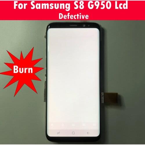 Original with Burn For Samsung Galaxy S8 SM-G950F LCD With Frame Display Touch Screen Digitizer for Samsung Galaxy S 8 LCD