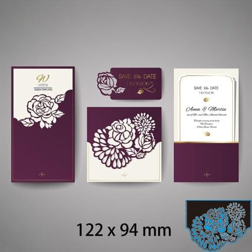 Cutting Dies Hollow Lace Wedding Invitation Stencil Craft for Scrapbook Stamps Dies Embossing Paper Gift Card