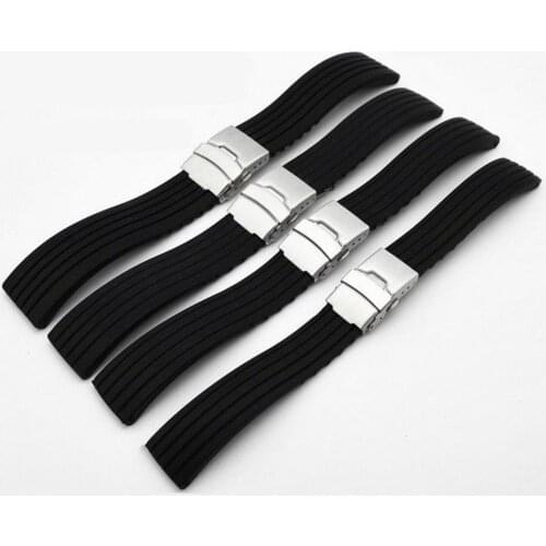 Watch Strap 18/20/22/24mm Men Women Replacement Silicone Watch Strap Band for Wrist Watch Replacement accessories