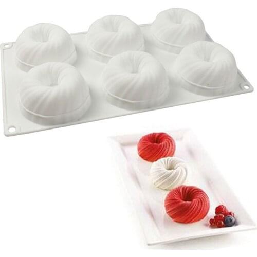 6 Cavity Wool Ball Shaped Silicone Cake Baking Mold for Kitchen Mousse Chocolate Bread Dessert Bakeware Moulds Decorating Tools