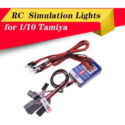 RC Lighting System 12 LED Steering Brake Smart Simulation Lights for 1/10 Tamiya Hop-up Drift RC Car Options Remote Control