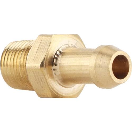 Turbocharger Brass Nipple Turbocharger Housing Brass Boost Nipple Hose Fitting 1/8in 27 NPT Gold
