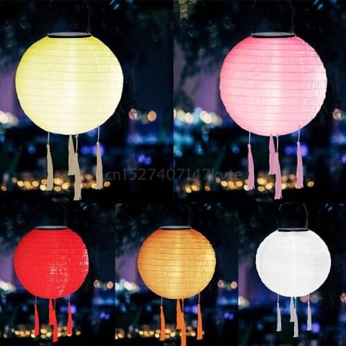 Solar Outdoor Lanterns with 4 Tassels Solar Lantern Outdoor Weatherproof Hanging Garden Lantern for Wedding Garden Decor