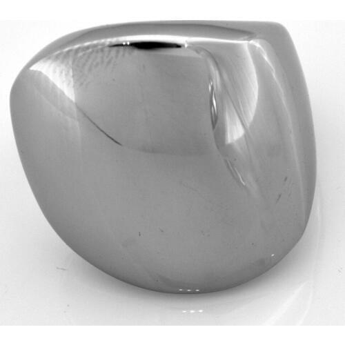 FANSSTEEL Stainless steel jewelry irregular convex signet ring FSR06W71