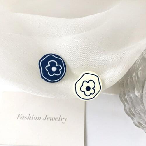 Flowers Multi Asymmetric Beautiful Earrings for Women Simple Geometric Irregular Indian Earrings