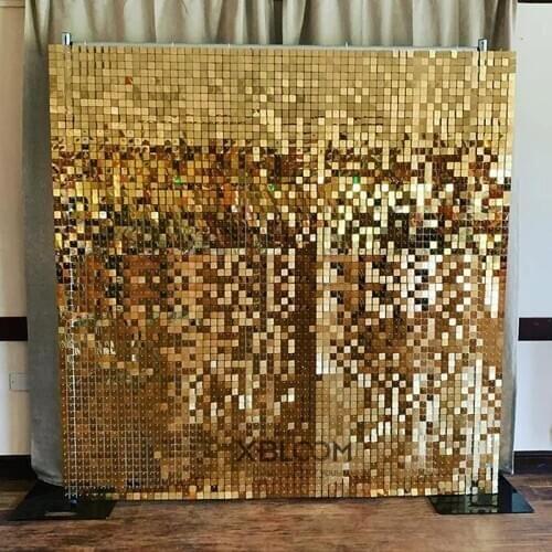 30x30cm 3D wall stickers crystal pneumatic sequins 3D Art wall panel mirror wall cloth paint Wedding Birthday party decor brand