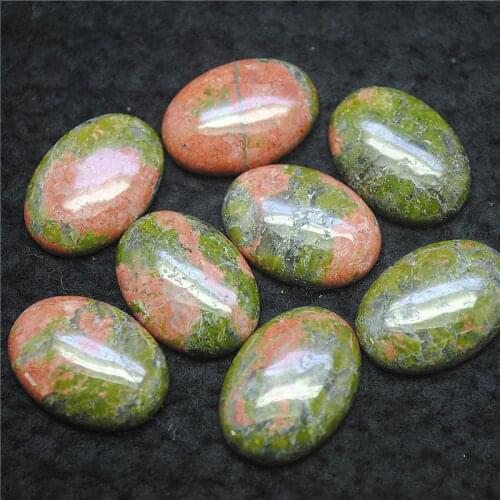 4PCS Nature Unakite Stone Cabochons Oval Shape 18x25MM DIY JEWELRY Accessories NO Hole Beads Cabs Hot Free Shipping
