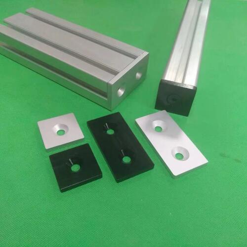 Al End Cap Cover Plate With Single or Double Holes for 2040 3060 4080 4590 6060 8080 EU Aluminum Profiles Black Or Silver Color