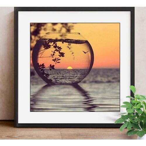 Diamond Embroidery Sea Full Drill Square Home Decoration Fish Tank DIY Diamond Painting Landscape Picture Of Rhinestone