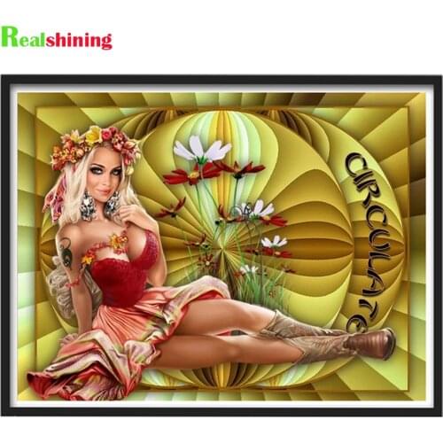 Diamond Painting Modern sexy pretty woman 5D Diy Cross Stitch Rhinestone Mosaic Embroidery Gift Bedroom Decoration N2234