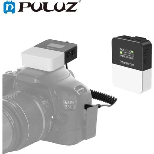PULUZ Vlog Video Wireless Lavalier Microphone with Transmitter and Receiver for DSLR SLR Cameras and Video Cameras