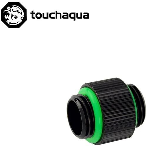 Bitspower Touchaqua Dual G1/4" Male To Male Connector Water Cooling Fittings Standard Nipple Black ,Silver,TA-F08