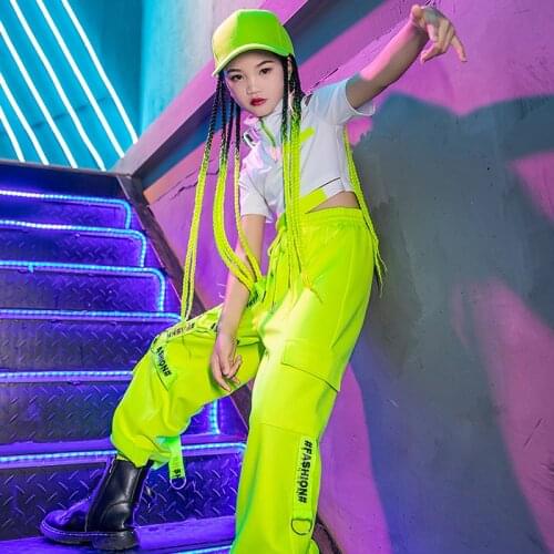 Children Hip-Hop Trendy Costume Kids Jazz Dancing Clothing Girls Street Dance Stage Performance Outfits Festival Clothes DQL5360