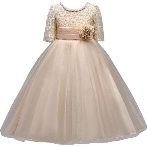 2018 Winter Autumn Party Wedding Kids Dresses For Girls Dress Princess Dress Teenagers Girls Children Clothing 5 10 12 14 Years