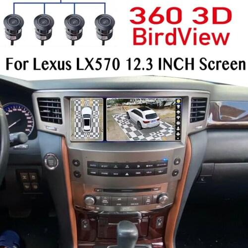 For Lexus LX J200 LX570 Sport 2007~2015 12.3 INCH 360 BirdView Car Stereo Audio Navigation GPS Navi Radio Integrated CarPlay