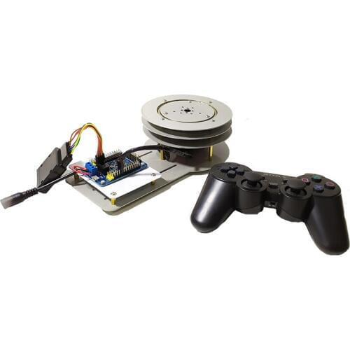 PS2 Remote Control Steel 1 DOF Electric PTZ Robot Arm Rotating Base Stand with 180, 270 Degree Servo DIY STEM Educational Toys