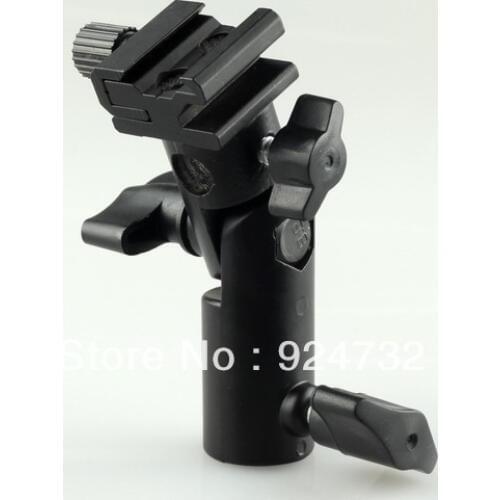 FOTGA E Type Flash Shoe Umbrella Holder Light Stand Bracket for 1/4" 3/8" DSLR Camera