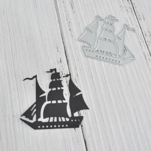 Happymems Cutting Dies Sailboat DIY Crafts Metal Home Decoration Christmas Embellishments For Scrapbooking Boats Cutting Dies