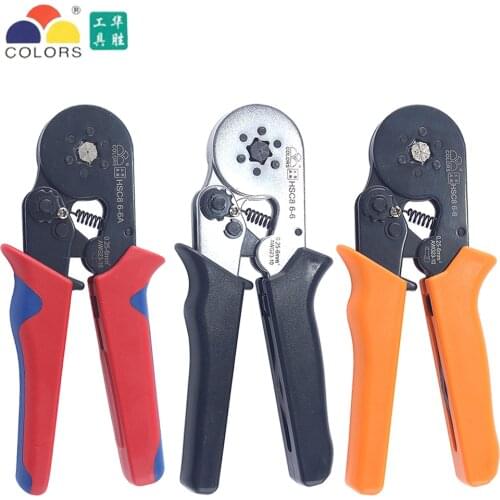 HSC8 6-4A 0.25-6mm2 23-7AWG HSC8 6-6A 0.25-6mm2 MINI-TYPE SELF-ADJUSTABLE CRIMPING PLIER terminals crimping tools multi