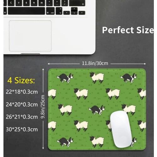 Come Bye-B&w Dog And Black Sheep Mouse Pad 37 Sheepdog Border Collie Border Collies Herding