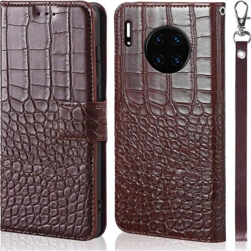 Gftbiik Leather Wallet Case For Huawei mate30 mate30pro Luxury Flip Phone Cover for mate30Pro mate30 Crocodile skin phone case