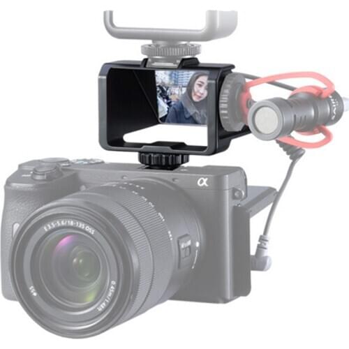 Vlog Selfie Flip Screen Bracket for Sony A6500/6300/A73 Portable Camera Video Shooting with Reverse Mirror