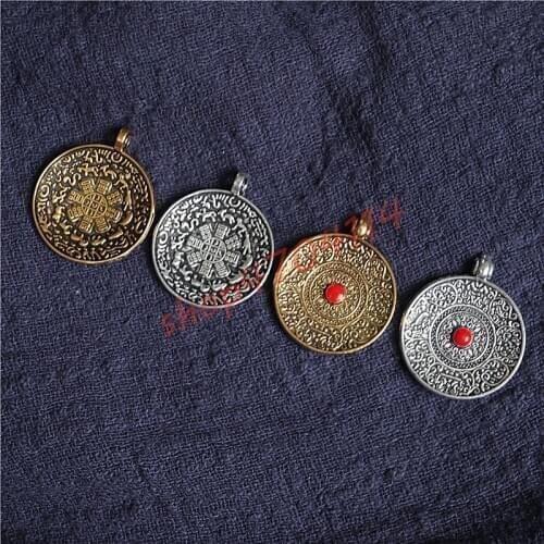 Copper Alloy, Tibetan Style, Ethnic Style, Nine Palaces and Eight Diagrams pendant, Handicraft Collections
