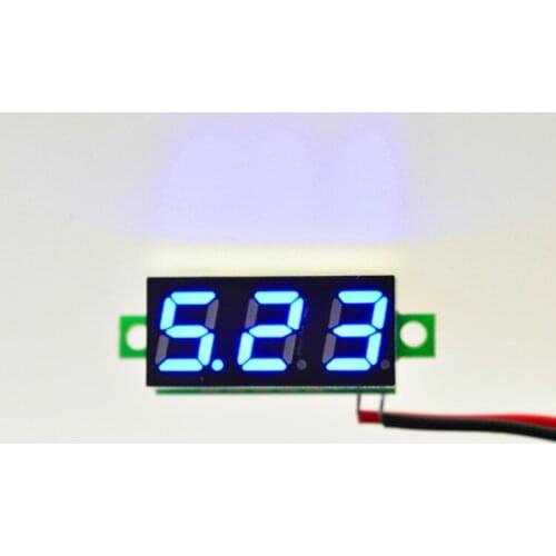 Mini Digital LED Voltmeter DIY Red Blue Display Module DC2.5V-32V DC0-100V Voltage Tester Panel Meter Gauge for Motorcycle Car