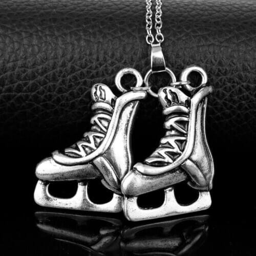 Fashion Ice Skate Shoe Necklace Anime Yuri On Ice Statement Pendant Necklace For Women Men Girl ChokerJewelry Gift